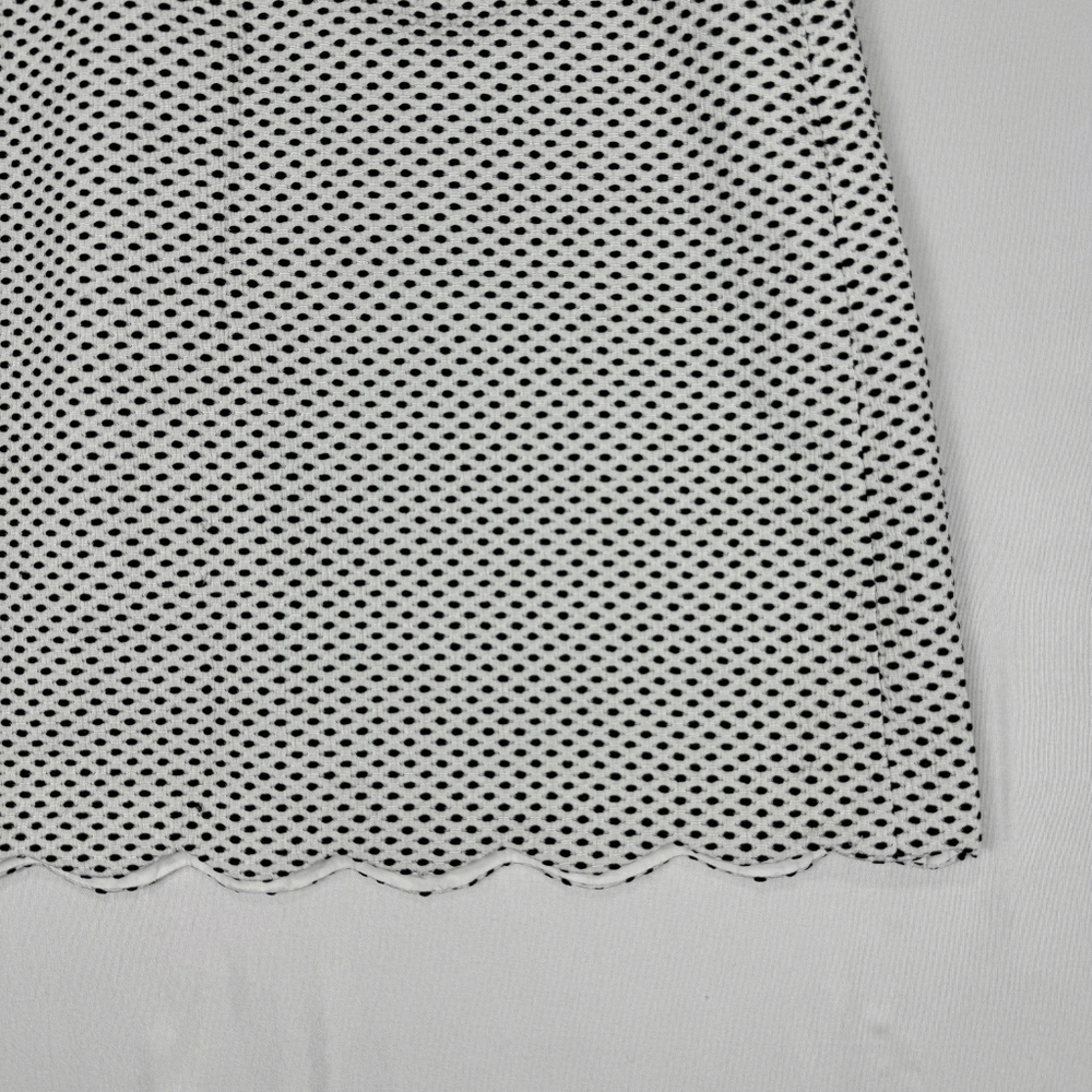 LOFT Womens Black & White Polka Dot Scalloped Hem Skirt Career Size 6 - Picture 4 of 13